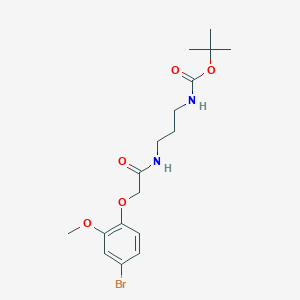 molecular formula C17H25BrN2O5 B8153453 tert-Butyl (3-(2-(4-Bromo-2-methoxyphenoxy)acetamido)propyl)carbamate 