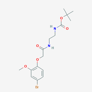 molecular formula C16H23BrN2O5 B8153457 tert-Butyl (2-(2-(4-bromo-2-methoxyphenoxy)acetamido)ethyl)carbamate 