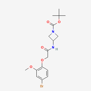 molecular formula C17H23BrN2O5 B8153464 tert-Butyl 3-(2-(4-bromo-2-methoxyphenoxy)acetamido)azetidine-1-carboxylate 