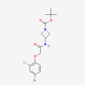 molecular formula C16H20BrClN2O4 B8153474 tert-Butyl 3-(2-(4-bromo-2-chlorophenoxy)acetamido)azetidine-1-carboxylate 
