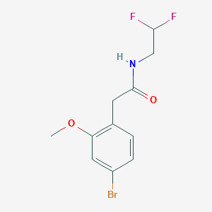 molecular formula C11H12BrF2NO2 B8153555 2-(4-Bromo-2-methoxyphenyl)-N-(2,2-difluoroethyl)acetamide 