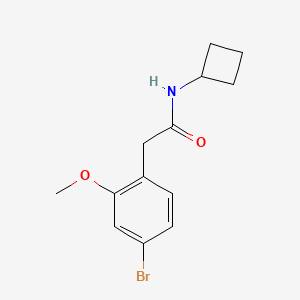 molecular formula C13H16BrNO2 B8153569 2-(4-Bromo-2-methoxyphenyl)-N-cyclobutylacetamide 