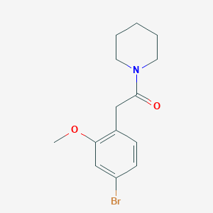 molecular formula C14H18BrNO2 B8153602 2-(4-Bromo-2-methoxyphenyl)-1-(piperidin-1-yl)ethanone 