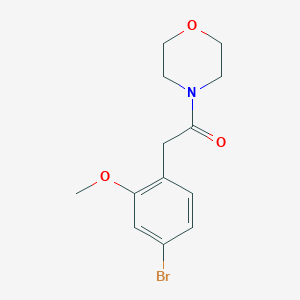 molecular formula C13H16BrNO3 B8153604 2-(4-Bromo-2-methoxyphenyl)-1-morpholinoethanone 
