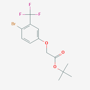 molecular formula C13H14BrF3O3 B8153627 tert-Butyl 2-(4-bromo-3-(trifluoromethyl)phenoxy)acetate 