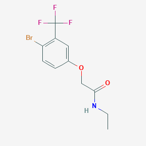 molecular formula C11H11BrF3NO2 B8153645 2-(4-Bromo-3-(trifluoromethyl)phenoxy)-N-ethylacetamide 