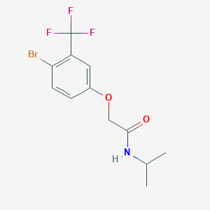 molecular formula C12H13BrF3NO2 B8153651 2-(4-Bromo-3-(trifluoromethyl)phenoxy)-N-isopropylacetamide 