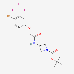 molecular formula C17H20BrF3N2O4 B8153663 tert-Butyl 3-(2-(4-bromo-3-(trifluoromethyl)phenoxy)acetamido)azetidine-1-carboxylate 