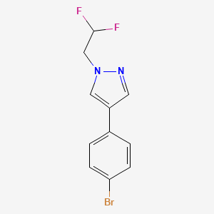 molecular formula C11H9BrF2N2 B8153686 4-(4-Bromophenyl)-1-(2,2-difluoroethyl)-1H-pyrazole 