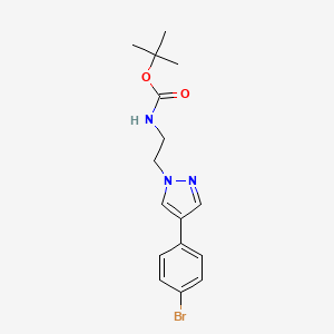 molecular formula C16H20BrN3O2 B8153692 tert-Butyl (2-(4-(4-bromophenyl)-1H-pyrazol-1-yl)ethyl)carbamate 