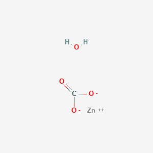 molecular formula C2H2O8Zn3 B081537 ZINC carbonate hydrate CAS No. 12539-71-8