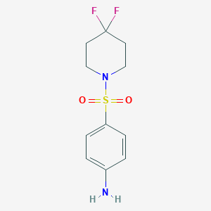 molecular formula C11H14F2N2O2S B8153714 4-((4,4-Difluoropiperidin-1-yl)sulfonyl)aniline 