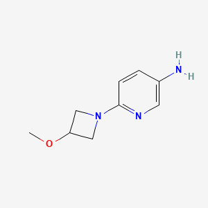 molecular formula C9H13N3O B8153723 6-(3-Methoxyazetidin-1-yl)pyridin-3-amine 