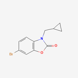 molecular formula C11H10BrNO2 B8153727 6-Bromo-3-(cyclopropylmethyl)benzo[d]oxazol-2(3H)-one 