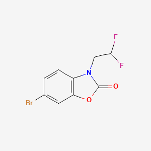 molecular formula C9H6BrF2NO2 B8153743 6-Bromo-3-(2,2-difluoroethyl)benzo[d]oxazol-2(3H)-one 