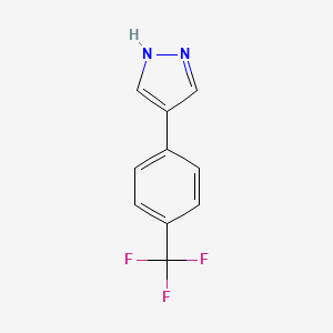 molecular formula C10H7F3N2 B8153801 4-(4-(三氟甲基)苯基)-1H-吡唑 