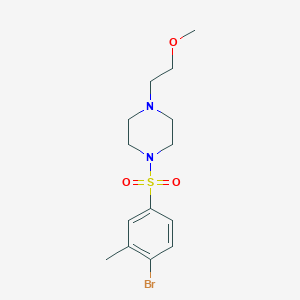 molecular formula C14H21BrN2O3S B8153857 1-((4-Bromo-3-methylphenyl)sulfonyl)-4-(2-methoxyethyl)piperazine 