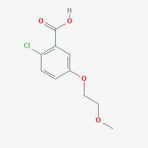 molecular formula C10H11ClO4 B8153898 2-Chloro-5-(2-methoxyethoxy)benzoic acid 