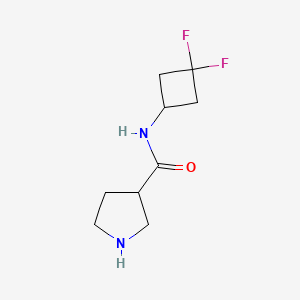 molecular formula C9H14F2N2O B8153919 Pyrrolidine-3-carboxylic acid (3,3-difluoro-cyclobutyl)-amide 