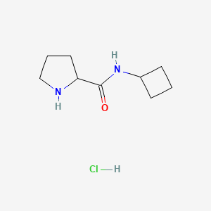 molecular formula C9H17ClN2O B8153923 N-cyclobutylpyrrolidine-2-carboxamide;hydrochloride 