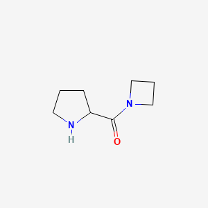molecular formula C8H14N2O B8153929 2-(Azetidine-1-carbonyl)pyrrolidine 