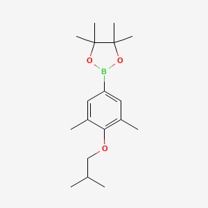 molecular formula C18H29BO3 B8153962 2-(4-Isobutoxy-3,5-dimethylphenyl)-4,4,5,5-tetramethyl-1,3,2-dioxaborolane 