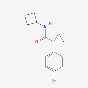 molecular formula C14H16BrNO B8153987 1-(4-Bromophenyl)-N-cyclobutylcyclopropanecarboxamide 
