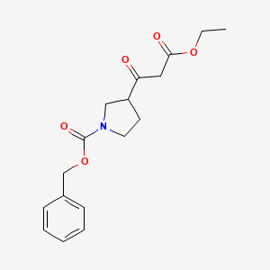 molecular formula C17H21NO5 B8153993 Benzyl 3-(3-ethoxy-3-oxopropanoyl)pyrrolidine-1-carboxylate 