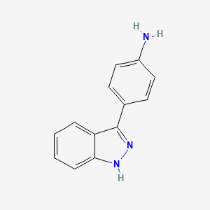 molecular formula C13H11N3 B8153996 4-(1H-indazol-3-yl)aniline 