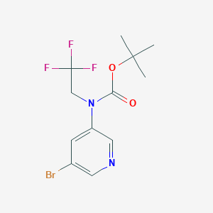 molecular formula C12H14BrF3N2O2 B8154002 tert-Butyl (5-bromopyridin-3-yl)(2,2,2-trifluoroethyl)carbamate 