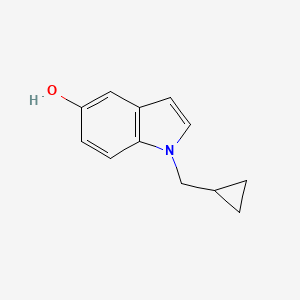 molecular formula C12H13NO B8154015 1-(Cyclopropylmethyl)-1H-indol-5-ol 