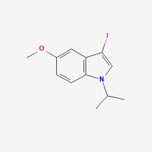 molecular formula C12H14INO B8154025 3-iodo-1-isopropyl-5-methoxy-1H-indole 