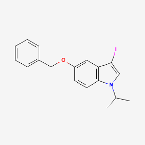 molecular formula C18H18INO B8154032 5-(Benzyloxy)-3-iodo-1-isopropyl-1H-indole 