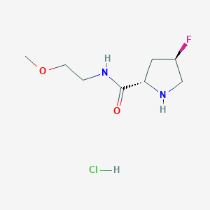 molecular formula C8H16ClFN2O2 B8154054 (2S,4R)-4-Fluoro-N-(2-methoxyethyl)pyrrolidine-2-carboxamide hydrochloride 