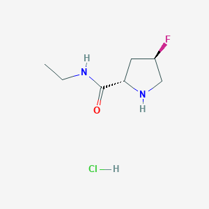 molecular formula C7H14ClFN2O B8154063 (2S,4R)-N-Ethyl-4-fluoropyrrolidine-2-carboxamide hydrochloride 