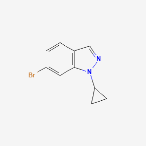 molecular formula C10H9BrN2 B8154083 6-Bromo-1-cyclopropyl-1H-indazole 