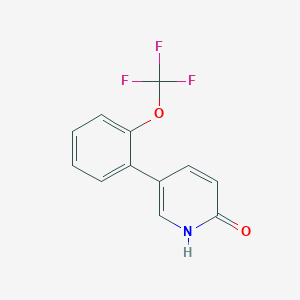 molecular formula C12H8F3NO2 B8154091 2-Hydroxy-5-(2-(trifluoromethoxy)phenyl)pyridine 