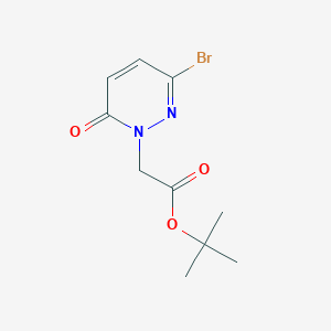 molecular formula C10H13BrN2O3 B8154116 tert-Butyl 2-(3-bromo-6-oxopyridazin-1(6H)-yl)acetate 