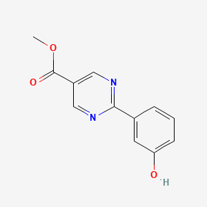 molecular formula C12H10N2O3 B8154129 Methyl 2-(3-hydroxyphenyl)pyrimidine-5-carboxylate 