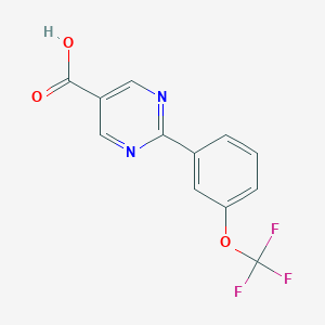 molecular formula C12H7F3N2O3 B8154134 2-(3-(Trifluoromethoxy)phenyl)pyrimidine-5-carboxylic acid 