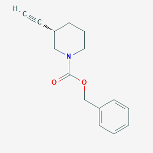 molecular formula C15H17NO2 B8154146 (R)-benzyl 3-ethynylpiperidine-1-carboxylate 