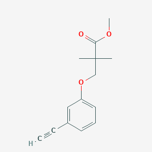 molecular formula C14H16O3 B8154164 Methyl 3-(3-ethynylphenoxy)-2,2-dimethylpropanoate 