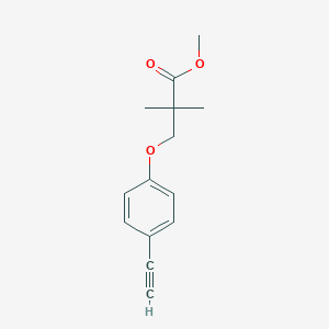 molecular formula C14H16O3 B8154170 Methyl 3-(4-ethynylphenoxy)-2,2-dimethylpropanoate 