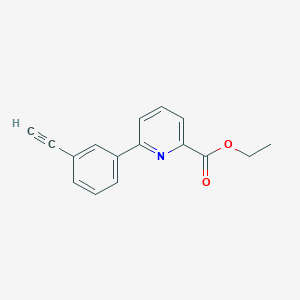 molecular formula C16H13NO2 B8154183 Ethyl 6-(3-ethynylphenyl)picolinate 