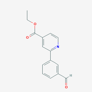 molecular formula C15H13NO3 B8154188 2-(3-Formylphenyl)isonicotinate 