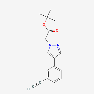 molecular formula C17H18N2O2 B8154237 tert-Butyl 2-(4-(3-ethynylphenyl)-1H-pyrazol-1-yl)acetate 