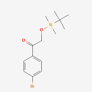 molecular formula C14H21BrO2Si B8154263 1-(4-Bromophenyl)-2-(tert-butyldimethylsilyloxy)ethanone 