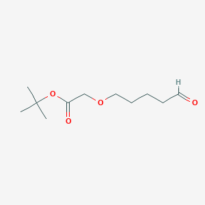 molecular formula C11H20O4 B8154292 Tert-butyl 2-[(5-oxopentyl)oxy]acetate 