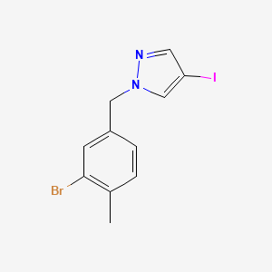 molecular formula C11H10BrIN2 B8154316 1-(3-Bromo-4-methylbenzyl)-4-iodo-1H-pyrazole 