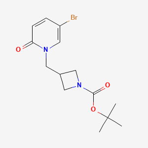 molecular formula C14H19BrN2O3 B8154332 tert-Butyl 3-((5-bromo-2-oxopyridin-1(2H)-yl)methyl)azetidine-1-carboxylate 